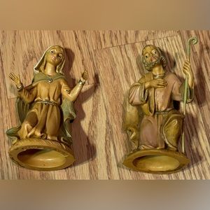 Vintage 1983 Fontanini Italy Mary & Joseph Statues Christmas Nativity Figurines
